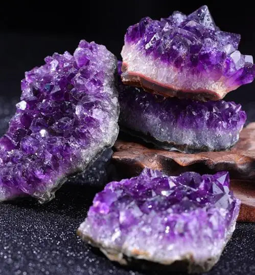 10-70g Amethyst Geode – Natural Crystal Quartz Stone Wand Point for Energy Healing