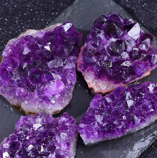 10-70g Amethyst Geode – Natural Crystal Quartz Stone Wand Point for Energy Healing