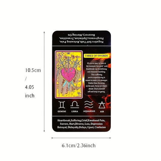 Tarot Cards for Beginners – 78-Card Pocket-Sized Learning Deck with Meanings