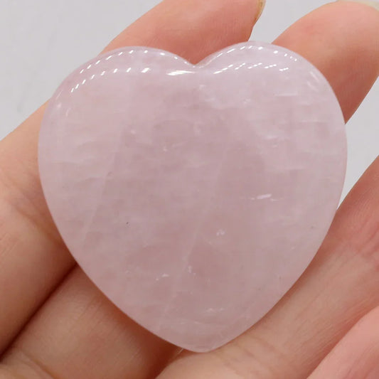 1pc 40mm Natural Stone Love Thumb Stone – Amethyst & Quartz Healing Crystal