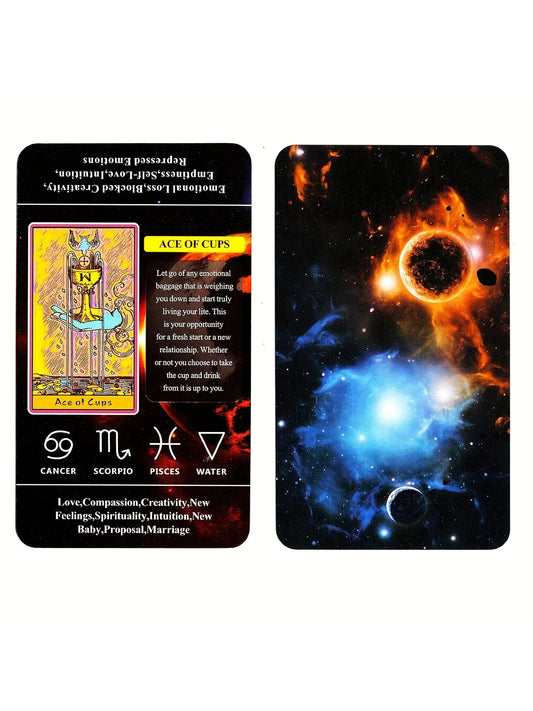Tarot Cards for Beginners – 78-Card Pocket-Sized Learning Deck with Meanings