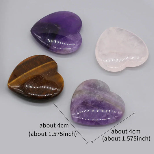 1pc 40mm Natural Stone Love Thumb Stone – Amethyst & Quartz Healing Crystal
